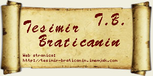 Tešimir Bratičanin vizit kartica